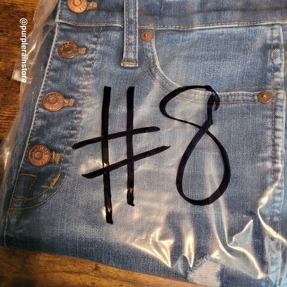 Madewell Jeans 28 Skinny Button Fly 10" High Rise Rosecliff H6319 Tummy Control - Picture 13 of 13